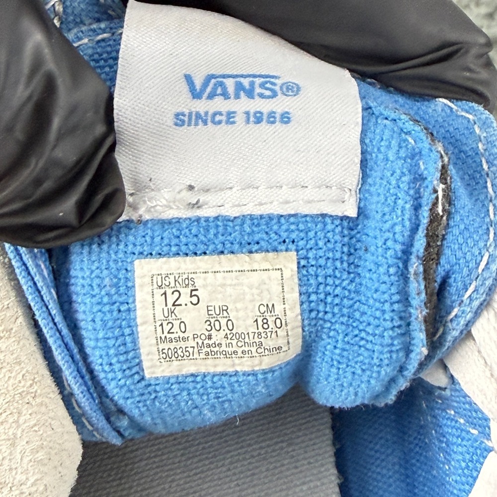 Vans SK8-Hi Astronaut Shoes Kid Boys Size 12.5 Blue Zip Up Hi-Top Sneakers - Picture 10 of 10